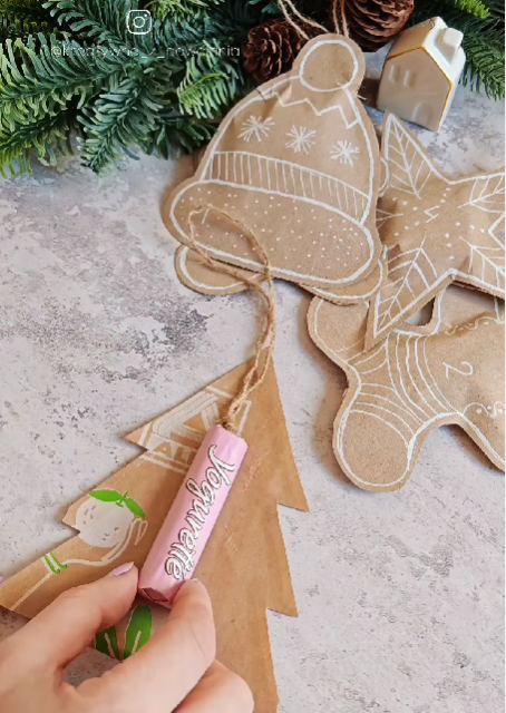 紙袋リメイクで作る 北欧風オーナメント