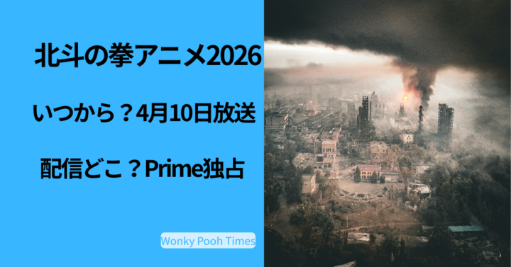 北斗の拳アニメ2026の放送日と配信情報をまとめたアイキャッチ画像